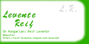 levente reif business card